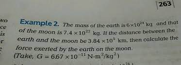 The Mass Of The Earth Is 6 10 24 Kg And That Of The Moon Is 7 4 10 22 Kg If The Distance Between The Earth And The Moon Is 3 8