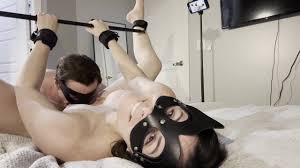 Tied to a spreader bar, licked to orgasm, then fucked and facialed -  perfect end to my tinder date!