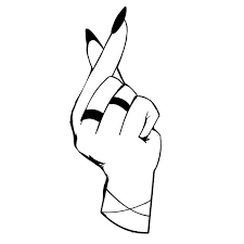 Finger heart glowing led art piece kpop korean kawaii bts twice blackpink. Finger Heart Black Neatoshop Love Finger Tattoo Finger Heart Bohemian Tattoo