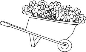 Black And White Rocket Clipart Black And White Wheelbarrow Filled With Flowers Clip Art Black And White Wheelbarrow Filled With Flowers Image White Flower Clip Wheelbarrow Clip Art