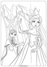 Elsa and anna coloring pages are a fun way for kids of all ages to develop creativity, focus, motor skills and color recognition. Printable Disney Frozen Anna Elsa Coloring Pages