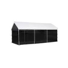 Don't settle for cheap tarps or aftermarket covers to replace your canopy top; Shelterlogic Max Ap 10 Ft X 20 Ft 2 In 1 Canopy In White With Screen House Enclosure Kit The Home Depot Canada