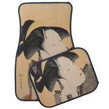 Vintage Japanese Ukiyo E Woman Portrait Iv Car Floor Mat Antique Gifts Stylish Cool Diy Custom Car Floor Mats Vintage Cars Vintage