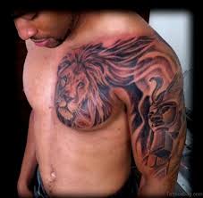 Google Image Result For Http Www Tattoosbag Com Wp Content Uploads 2016 09 Japanese Yellow Lion Tattoo On Chest Tb1066 Jpg Camilo Tatuajes