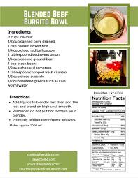 Blended Beef Burrito Bowl Feeding Tube Diet Pureed Food Recipes Gtube Feeding