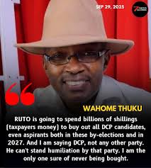 RUTO is going to spend billions of shillings (taxpayers money) to buy out  all DCP candidates, even aspirants both in these by-elections and in 2027.  And I am saying DCP, not any