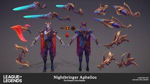 Artstation Nightbringer Aphelios Liem Nguyen In 2020 League Of Legends League Of Legends Game Process Art