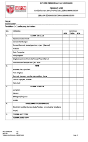 Jika buku tersebut ditulis oleh dua pengarang, maka semua namanya harus ditulis. Writing Checklist Upm Press