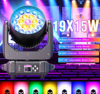Yiflamefly 4 pièces 200W abeille oeil Zoom phares mobiles 19X15W RGBW LED  lumière de scène DMX512 DJ lumière pour Disco KTV Bar fête de mariage - ...