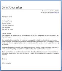 Chef cover letter sample 1: Cover Letter Chef Job Application