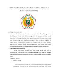 Futsal saat ini merupakan salah satu olahraga yang digemari. Sarana Dan Prasarana Dalam Cabang Olahraga Pencak Silat