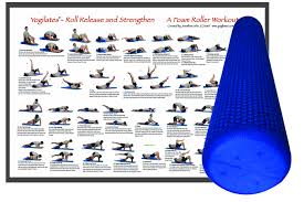 deluxe foam roller with workout poster