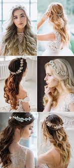 How To Wear Your Hair Down For Your Wedding 30 Chic Hair Accessories To Style Free Flowing Long Hair Bridal Hair Down Down Hairstyles Hair Styles