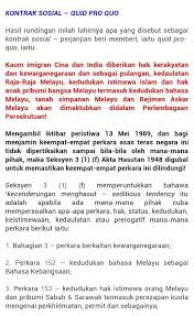 A diagram of the special position of bumiputras under the malaysian constitution. Kontrak Sosial Artikel 153 Isu Semasa Kerajaan Baru Facebook