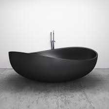 Empfohlen niedrigster preis höchster preis casa padrino luxus jugendstil badewanne schwarz / silber 174 x 83 x h. Freistehende Badewanne Aus Mineralguss Wave Stone Schwarz Matt 180 X 110 Cm Solid Stone
