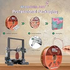 Amazon.com: ATARAXIA ART Brick Red Wood PLA Filament 1.75mm, 1Kg/2.2Lb  Spool, Wood 3D Printer Filament with Real Wood Particles, with Filament  Storage ...