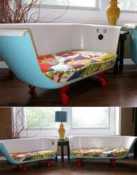 Upcycling Ideen Badewanne Halbieren Sofa Sitzpolster Wohnzimmer Moebel Upcycelte Mobel Mobelverschonerung Zuhause Diy