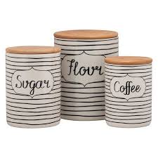 Black And White Canisters Set 10 Strawberry Street Everyday Coffee Sugar Flour 3 Piece Porcelain Canister Set White Black Walmart Com 10 Strawberry Street Kitchen Canister Sets Canister Sets