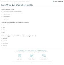 It covers over 70% of the planet, with marine plants supplying up to 80% of our oxygen,. South Africa Quiz Worksheet For Kids Study Com