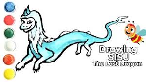 Step by step drawing tutorial lesson by cartoon. How To Draw And Paint Sisu From Raya And The Last Dragon Youtube