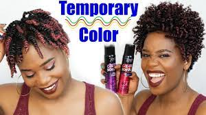 A temporary hair color allows you to color your hair using a hairspray. How To Apply Temporary Hair Color Spray Misskenk Youtube