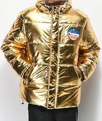 Women's puffer down coat winter maxi jacket with hood. Champion Metallic Gold Puffer Jacket Zumiez