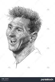 نقاشی چهره با مداد از لیونل مسی 1444737