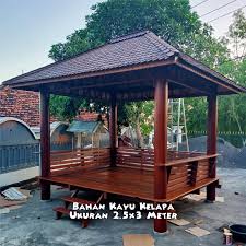 Cara membuat pondok dari bambu. Gazebo Minimalis Murah Di Situbondo Arinie Gazebo Wa 0852 2748 6411