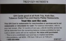 Maybe you would like to learn more about one of these? Gift Card Kwik Trip Kwik Star Kwik Trip United States Of America Kwik Trip Col Us Kwik 002a