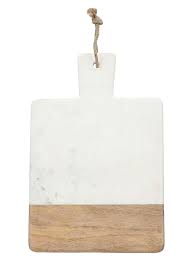 Tabla Rectangular De Madera Y Marmol Alaniz Home En Tablas Y Bandejas Paris De Madera Madera Tablas De Madera