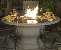 Fire Pit Dining Table With Shiny Top Fire Pit Table Fire Table Outdoor Kitchen Design