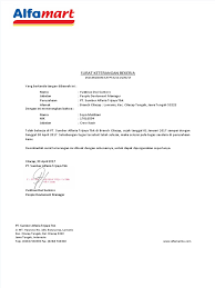 Paklaring alfamart balaraja paklaring paklaring.doc surat keterangan surat uploaded by putri yuliana kerja pengalaman kerja. Alfa