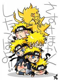 Naruto Clones Sasuke Sage Mode Cute Chibi Pile Text Nine Tails Chakra Mode Hokage Naruto Naruto Anime Naruto Art