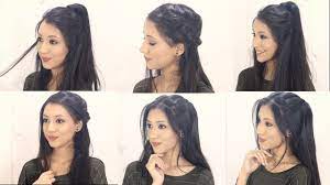 4 cute hairstyles for open hair beautiful youtube styles girls braids how to do easy half up