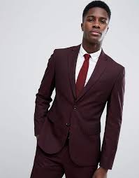 Black And Burgundy Suit Mango Man Suit Jacket In Burgundy Black Suit Men Suits Men Business Suit Jacket