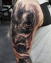 In many cultures, bear nails and bones are worn by both men and women believing that they would possess the power of the animal. 45 Bold Bear Tattoo Designs That Will Inspire You Buzz Hippy Bear Tattoos Bear Tattoo Grizzly Bear Tattoos