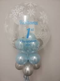 Frosty Snowflakes bubble balloon : Party Blowout Cumbernauld Glasgow