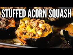 Italian Sausage Stuffed Acorn Squash Is Perfect Fall Recipe Loaded With Sausage Pecorino Romano Cheese And A In 2020 Acorn Squash Veggie Dishes Sweet Italian Sausage