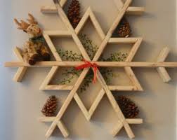 Wooden Snowflake Shelf Christmas Wall Decor Holiday Decor Snowflakes Wall Decor Christmas Wall Decor Decor