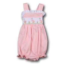 Pink Pique Embroidered Mother Goose Bubble Cecil Lou