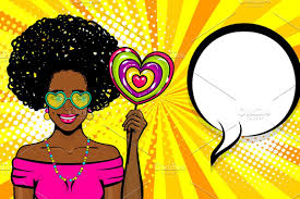 Summer Black Star Woman Pop Art Pop Art Custom Pop Art Pop Art Women