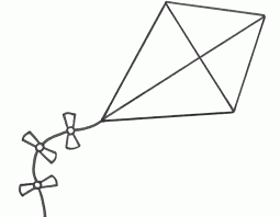 1) if you have javascript enabled you can click the print link in the top half of the page and it will automatically print the coloring page only and. Kite Clipart Black And White 46 Cliparts