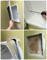 Maybe you would like to learn more about one of these? Bathroom Makeover Removing The Existing Medicine Cabinet To Create A Stylish New Niche Bathroom Makeover Diy Bathroom Makeover Medicine Cabinet Makeover