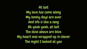 Etta James At Last Lyrics Hd Youtube