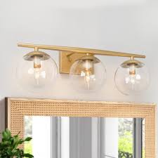 These crystal vanity lights absolutely dazzle, glimmering cheerily even when the modern bathroom vanity wall sconce: Modern 3 Lights Bathroom Vanity Lighting Golden Wall Sconce Power Room Lights L22 X H8 5 X E7 5 Overstock 29963556