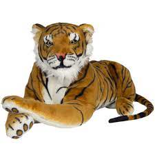 Large Tiger Plush Animal Realistic Big Cat Orange Bengal Soft Stuffed Toy Pillow Plush Animals Tiger Stuffed Animal Animal Pillows
