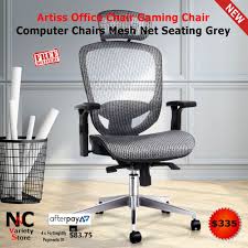 Artiss Office Chair Gaming Chair Computer Chairs Mesh Net Seating Grey Office Chair Computer Chair Chair