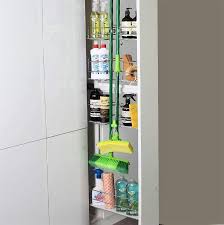 Stainless Steel Pull Out Broom Storage For Laundry Tansel Storage Broom Storage Narrow Storage Cabinet Simple Bathroom Renovation