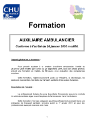 Cours, exercices pour le diplôme d'ambulancier et utiles aux autres métiers de l'urgence. Institut De Formation Des Ambulanciers
