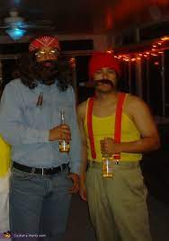 Men's chong costume kit with bandana wig and beard, multi, one size. Cheech And Chong Halloween Costume Diy
